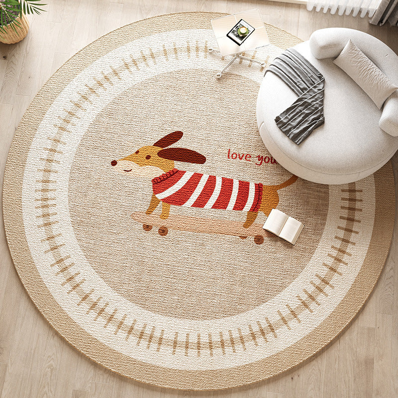 Runder Hundethemen Teppich