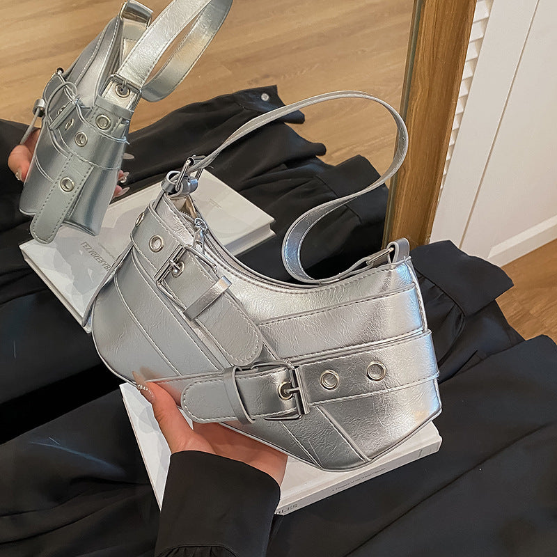 Stilvolle patentierte Leder-Schultertasche Brehn
