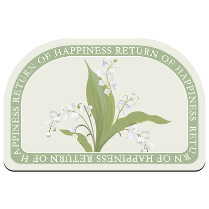 Oval Floral Pattern Badmatte Brehn