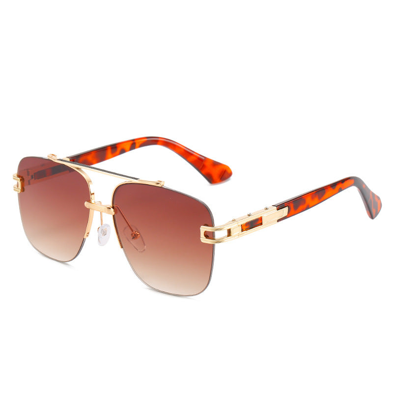 Damen Modische quadratische Sonnenbrille mit elegantem Metallrahmen Brehn