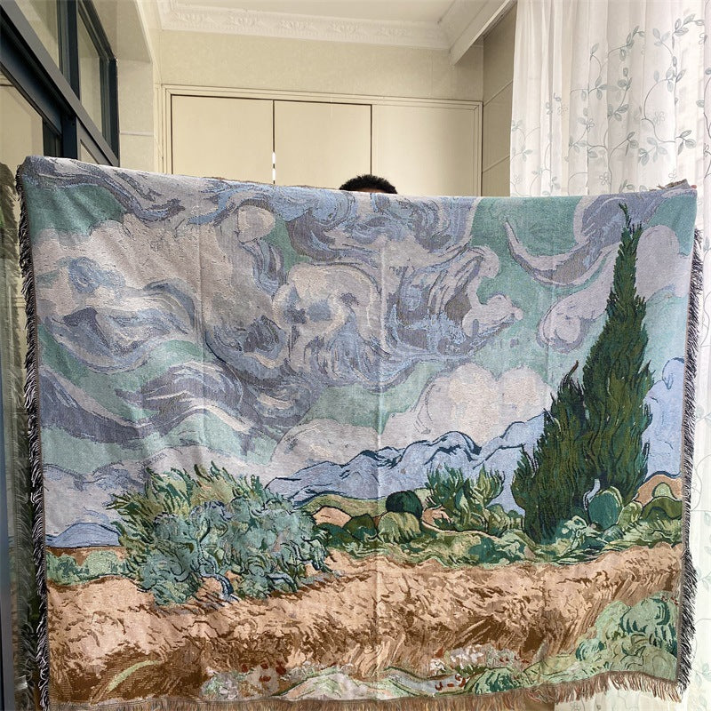 Künstlerischer Landschaft Wandteppich Wurfdecke