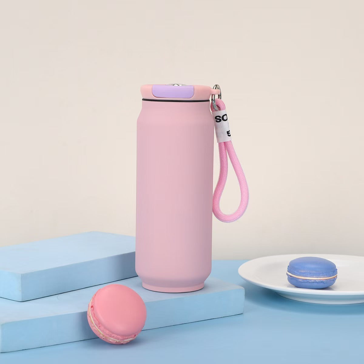 Damen isolierte Wasserflasche mit praktischem Tragegriff Brehn