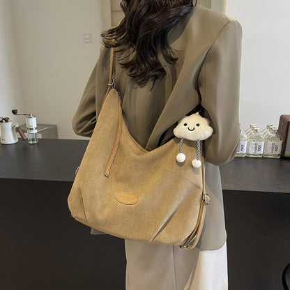 Weiches Wildleder Schlapp Schultertasche