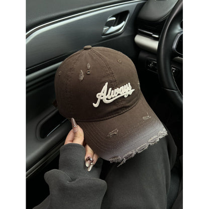 Damen Distressed Denim Stil Baseballmütze Brehn