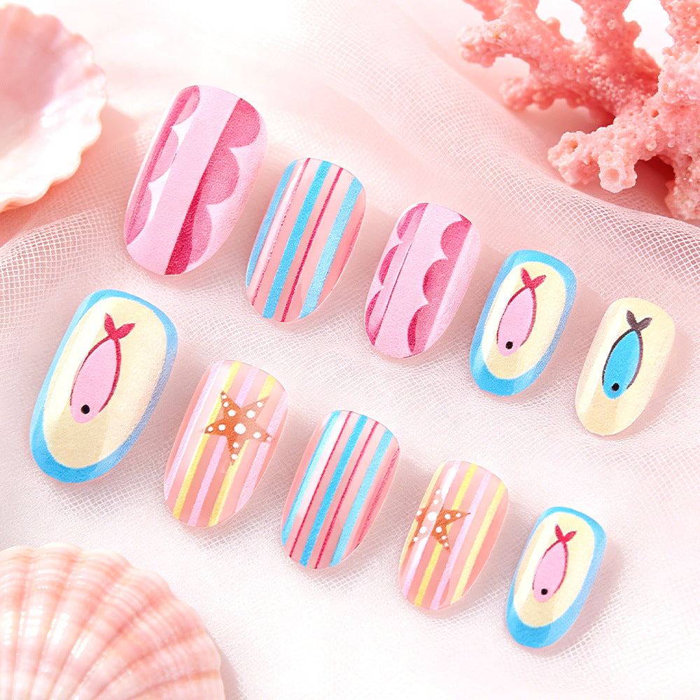 Kreatives Themen-Press-On-Nagelkunst-Set Brehn