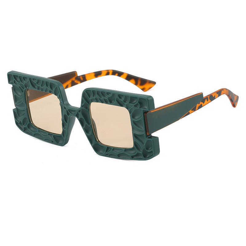 Damen oversized Sonnenbrille mit strukturiertem Rahmen Brehn