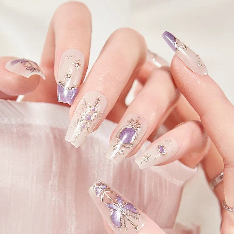 Künstlerische Press-On Nagelkunst Extensions Brehn