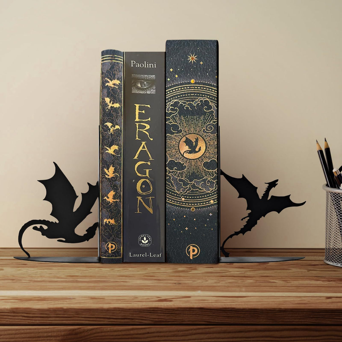 Dekorative Drachen Buchstützen
