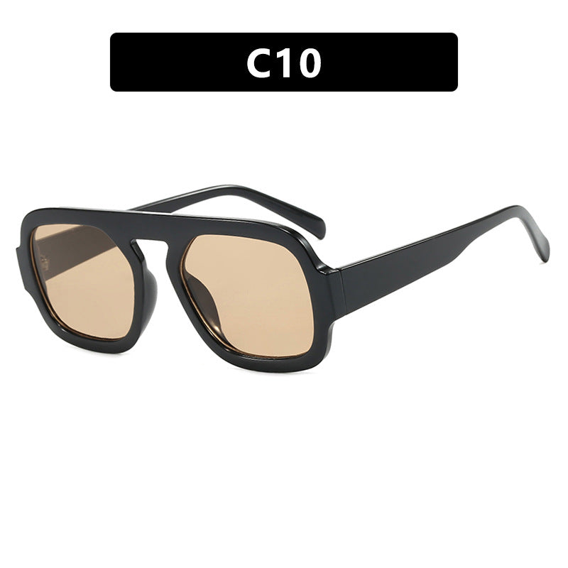 Damen trendige Sonnenbrille mit markantem eckigem Design und UV-Schutz Brehn