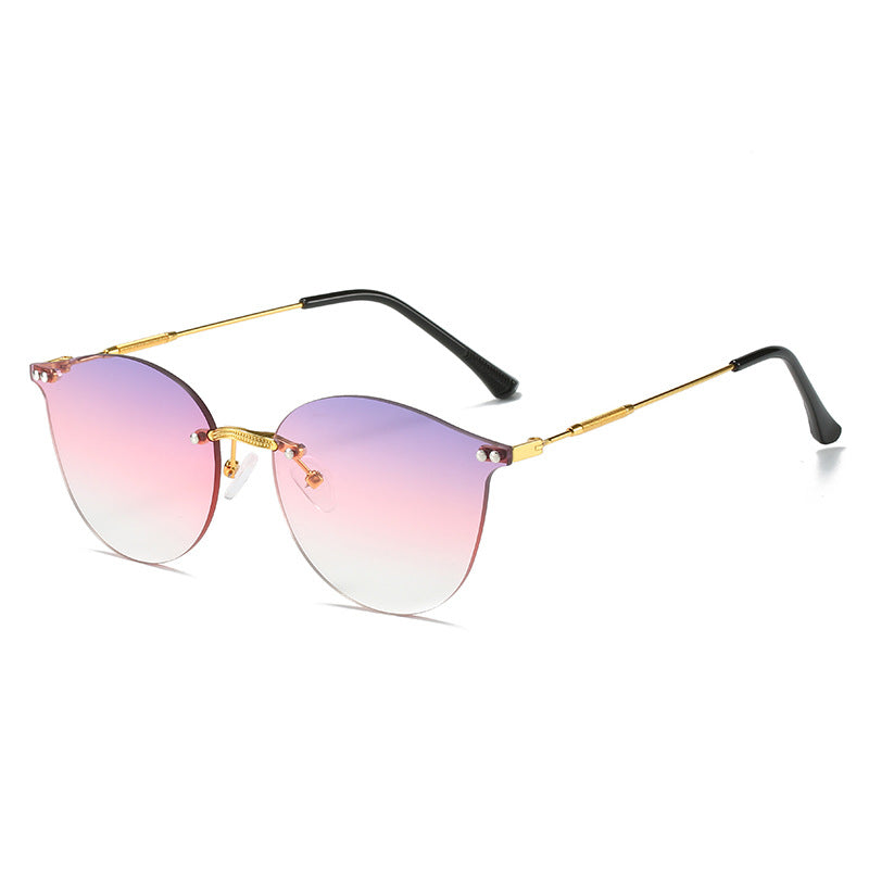 Damen modische Sonnenbrille mit innovativem Metallrahmen und flexibler Nasenauflage Brehn