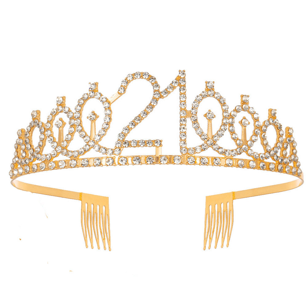 Damen Kristallverzierte Tiara mit elegantem Design Brehn