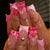 Romantisches florales Press-On-Nageldesign Brehn