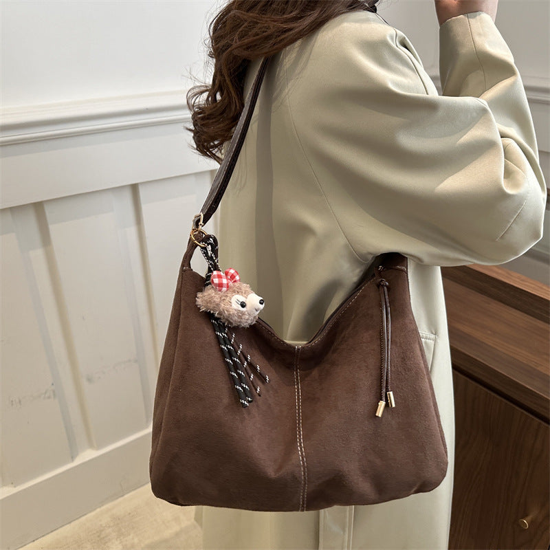Weiche Wildleder Hobo-Handtasche Brehn