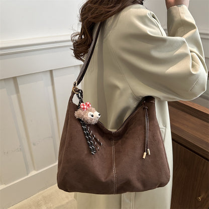 Weiche Wildleder Hobo-Handtasche Brehn