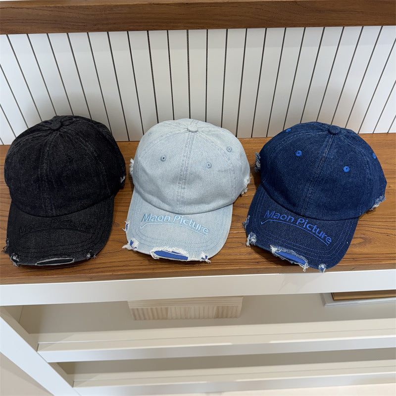 Damen Destroyed Denim Baseball Cap Brehn 1783922478