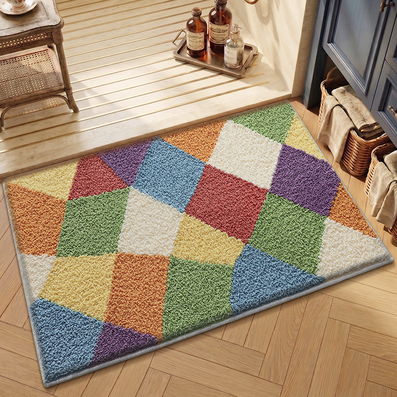 Texturierte geometrische Badteppich Brehn