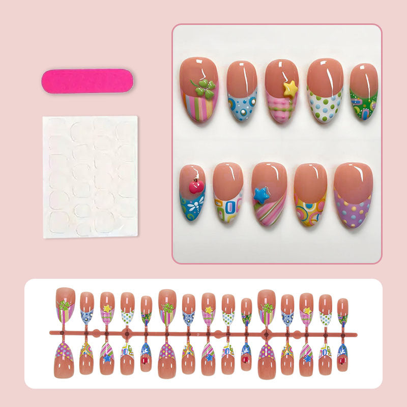 Kunstnagelset mit bunten Sommermotiven Brehn