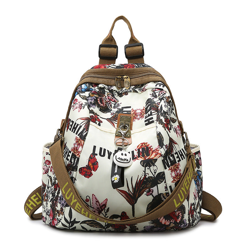 Künstlerischer Floral Gemusterter Rucksack Brehn