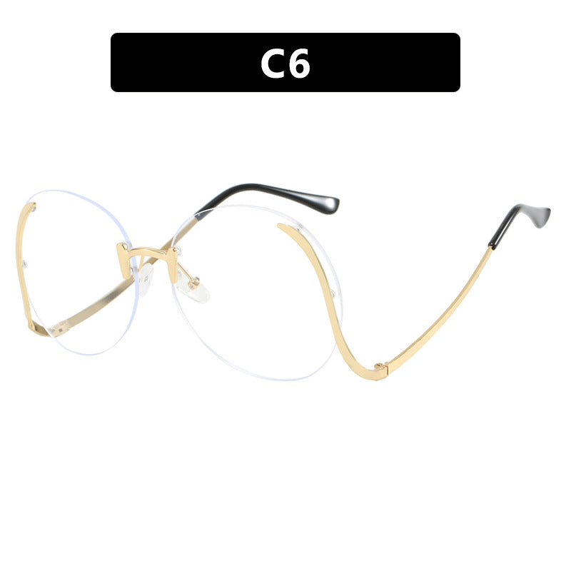 Damen luxuriöse Oversized-Sonnenbrille mit innovativem Rahmen und UV-Schutz Brehn