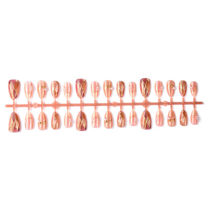 Glamourös Press-On Nagelkunst Set