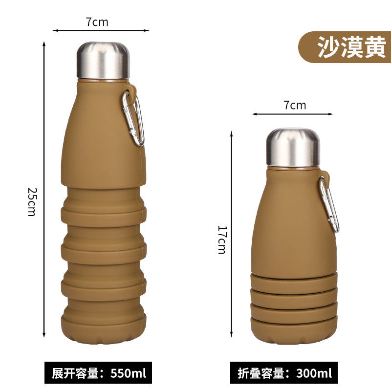 Damen zusammenfaltbare Silikon Wasserflasche Brehn