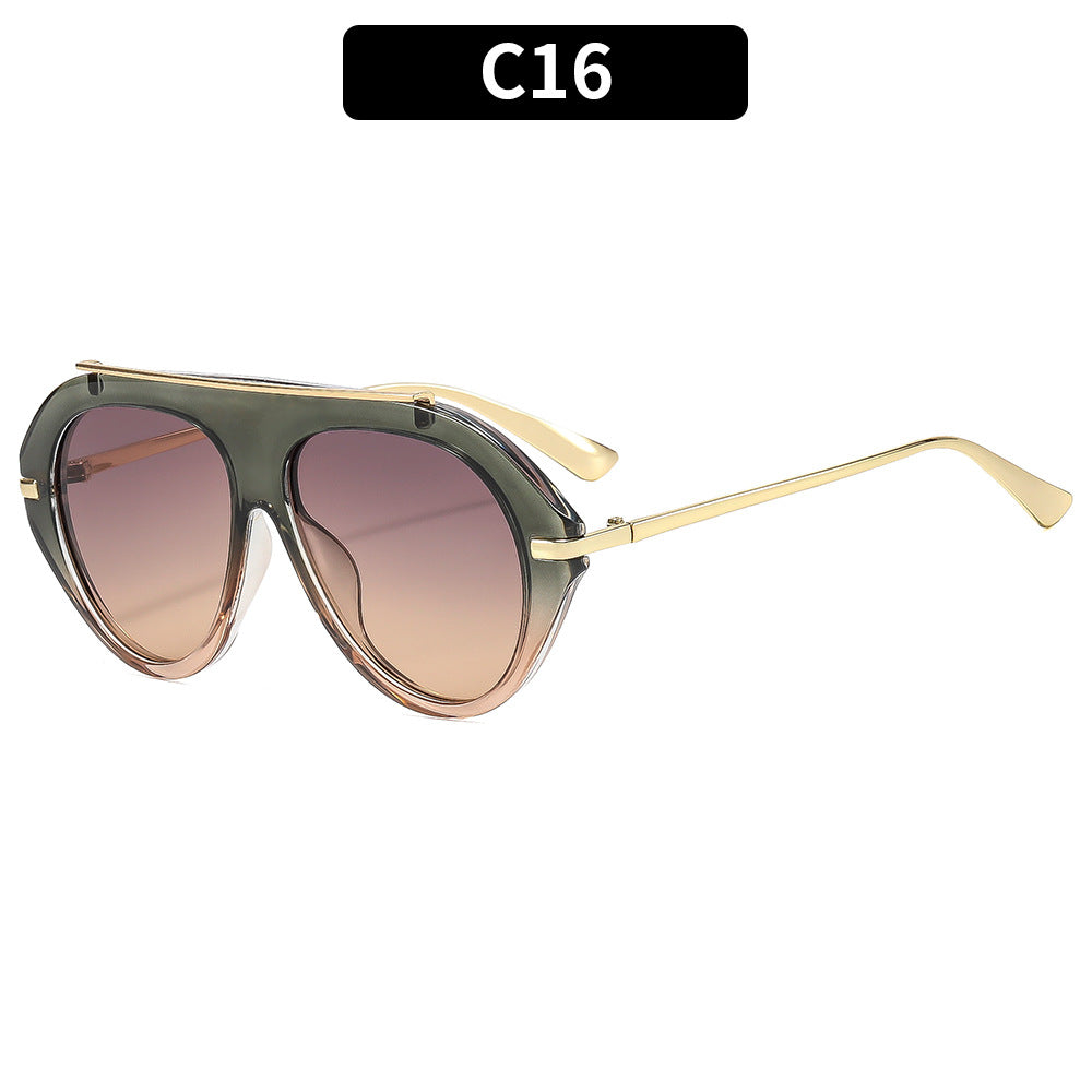 Retro-inspirierte übergroße Shield-Sonnenbrille