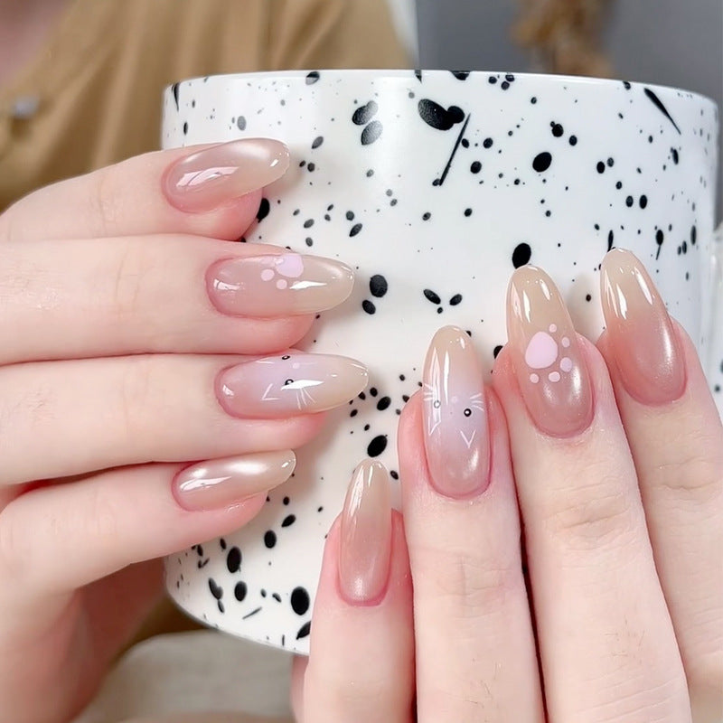 Stylisches Press-On Nagel-Set mit eleganten Glitzerakzenten Brehn