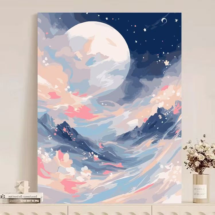 Abstrakte Berglandschaft Leinwand Kunst Brehn