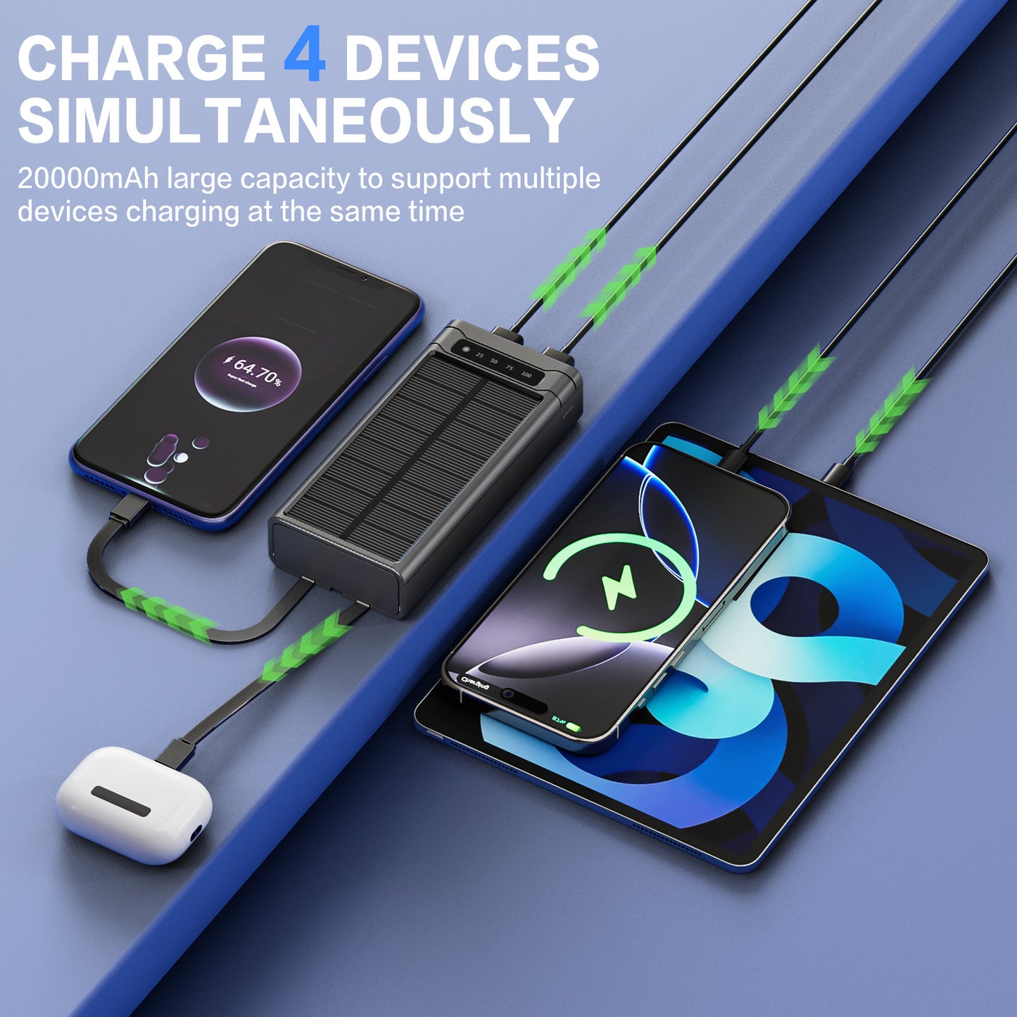 Kompakte Powerbank mit Intelligenter Led-Anzeige Brehn