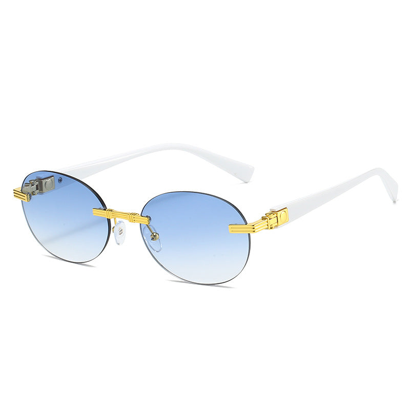 Damen modische Sonnenbrille mit transparentem Rahmen und flexibler Nasenauflage Brehn