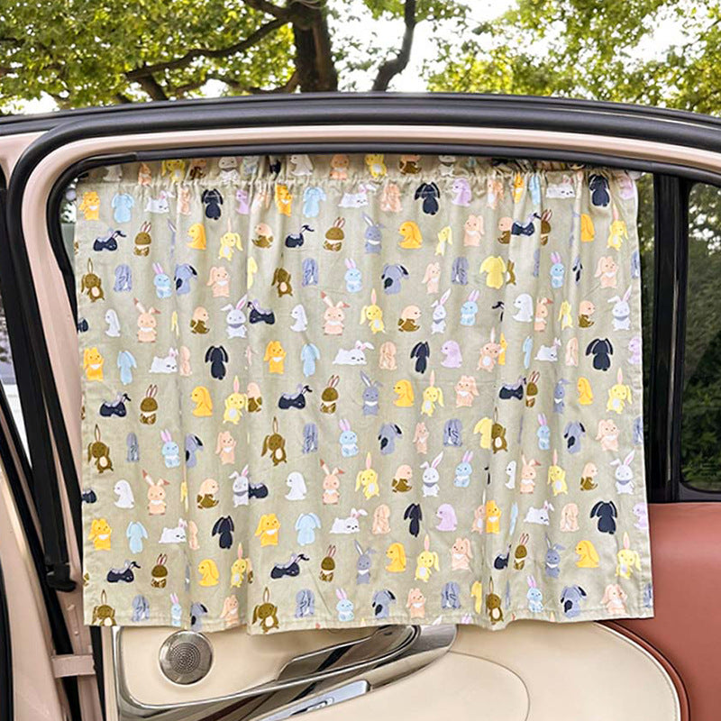 Unisex nan Sonnenschutz-Autovorhang mit elastischem Befestigungsband und blickdichter Baumwollmischung Brehn