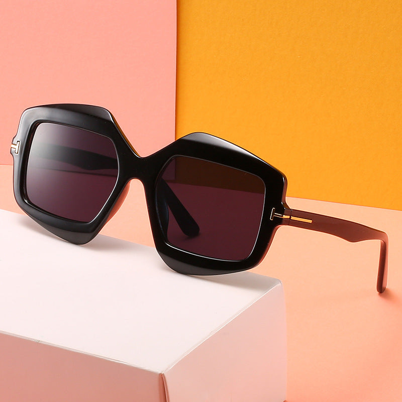 Bold gemusterte hexagonale Sonnenbrille Brehn