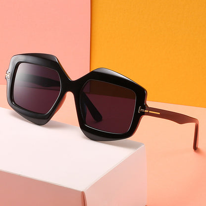 Bold gemusterte hexagonale Sonnenbrille Brehn
