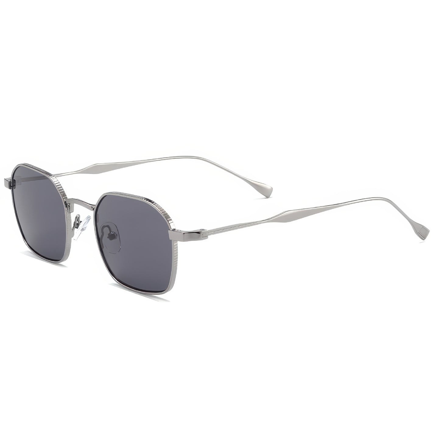 Damen modische Sonnenbrille im eleganten quadratischen Design mit hochwertigem Metallrahmen Brehn