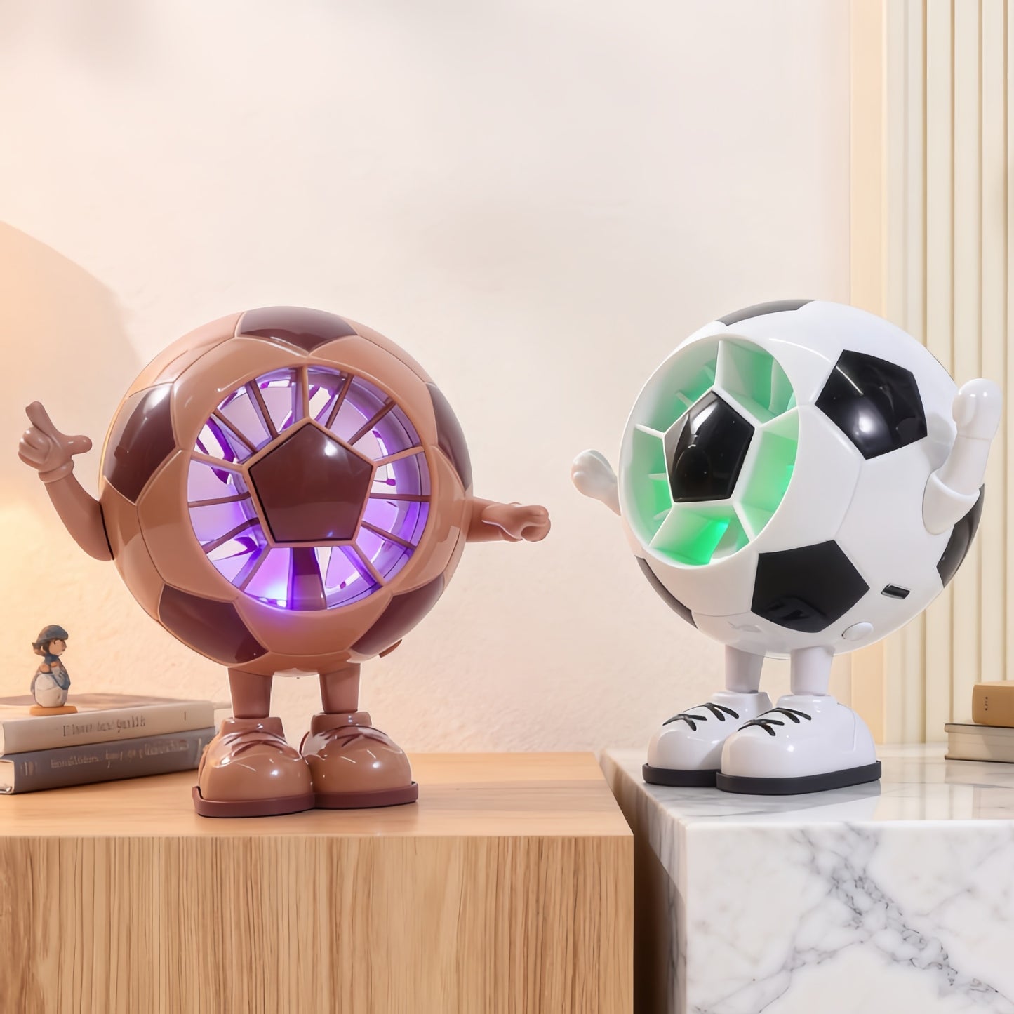 Damen Kreativer Tischventilator im Fußballmotiv Brehn