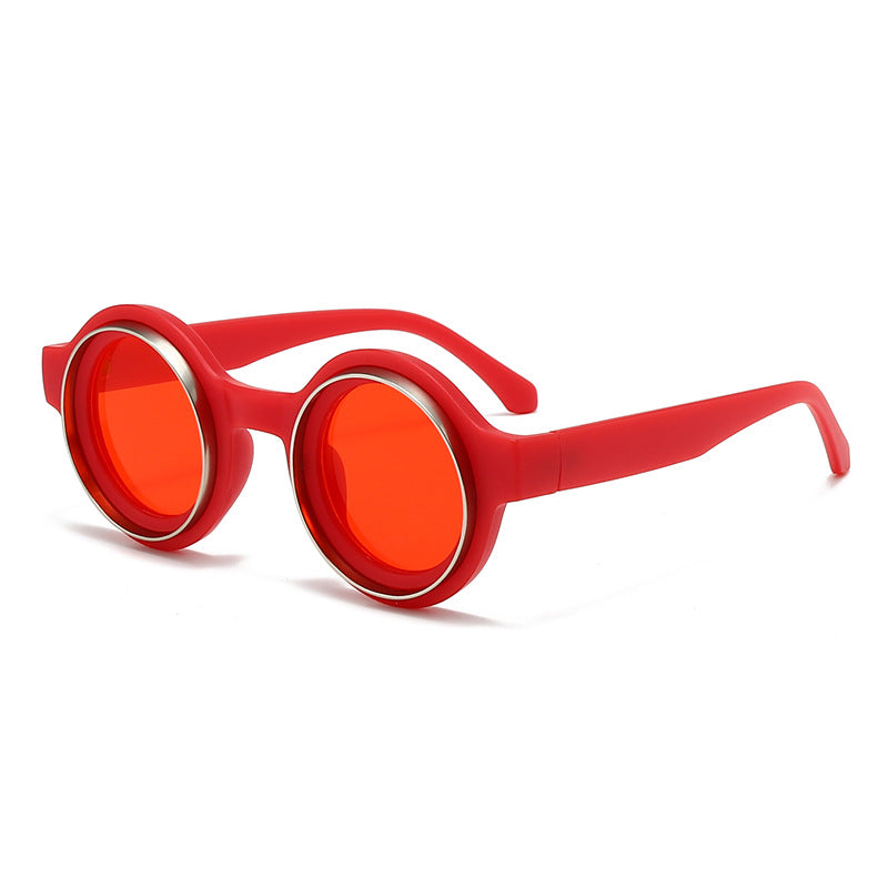 Damen modische runde Sonnenbrille mit auffälligem Design Brehn