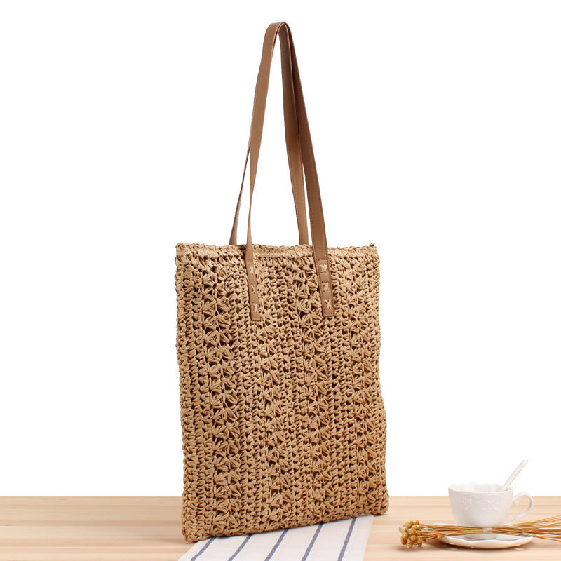 Strandschultertasche Aus Handgefertigtem Naturmaterial mit Robustem Design Brehn