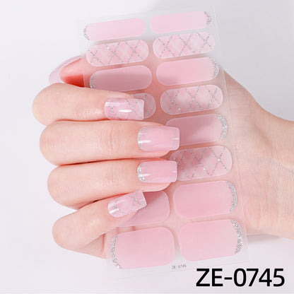 Elegante Glitter Akzent Nagel Wraps