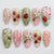 Künstlerisches Floral Design Press-On Nägel Brehn