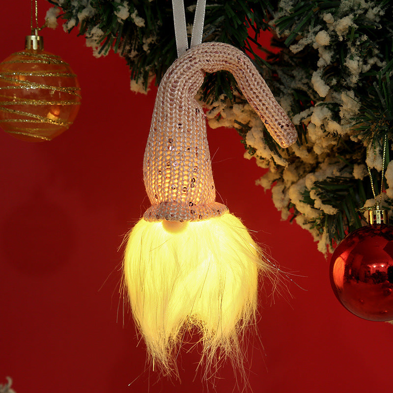 Niedliche LED Weihnachtsmann-Hängedekoration Brehn