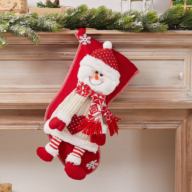 Festlicher Weihnachtsstrumpf mit Nostalgischem Design Brehn