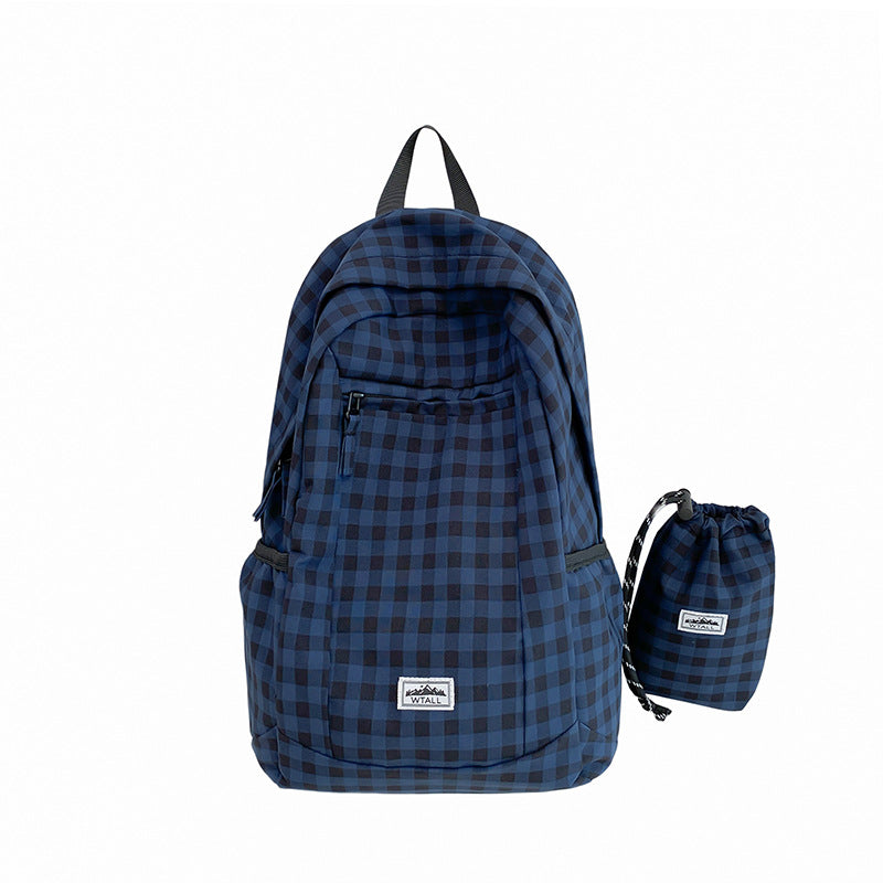 Lässiger karierten Schulrucksack Brehn