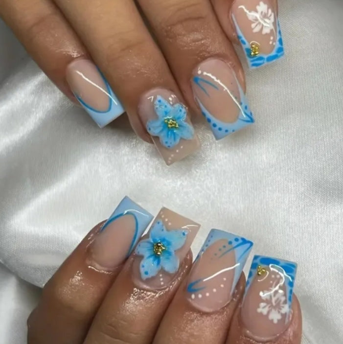 Artisan Floral Acryl Press-On Nagelset Brehn