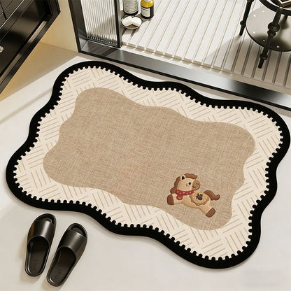 Elegante Vintage Blumenmuster Bereichsmatte