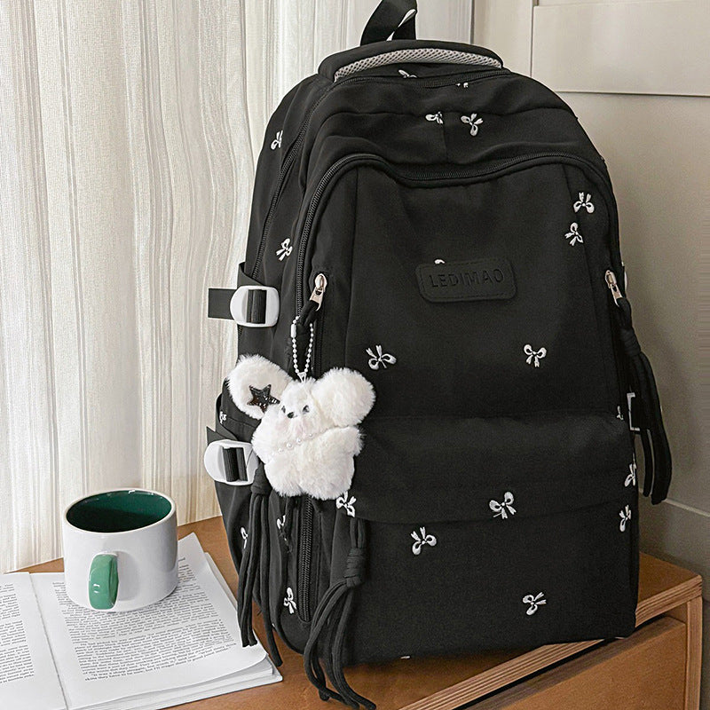 Stylischer Mehrfach-Taschen-Rucksack mit Anhänger Brehn