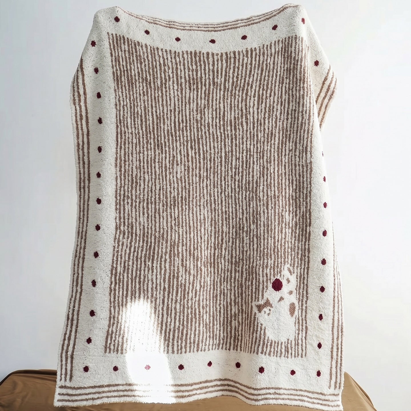 Gemütliche Fleece-Katzenthemen-Wurfdecke