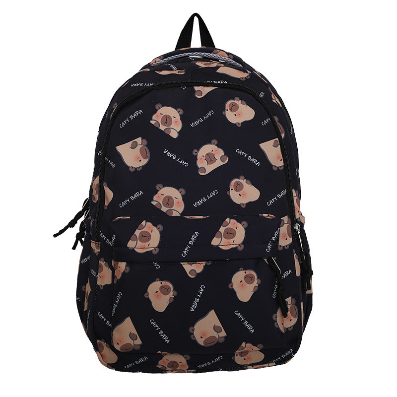 Rucksack mit Kindgerechtem Capybara-Design und Praktischen Fächern Brehn