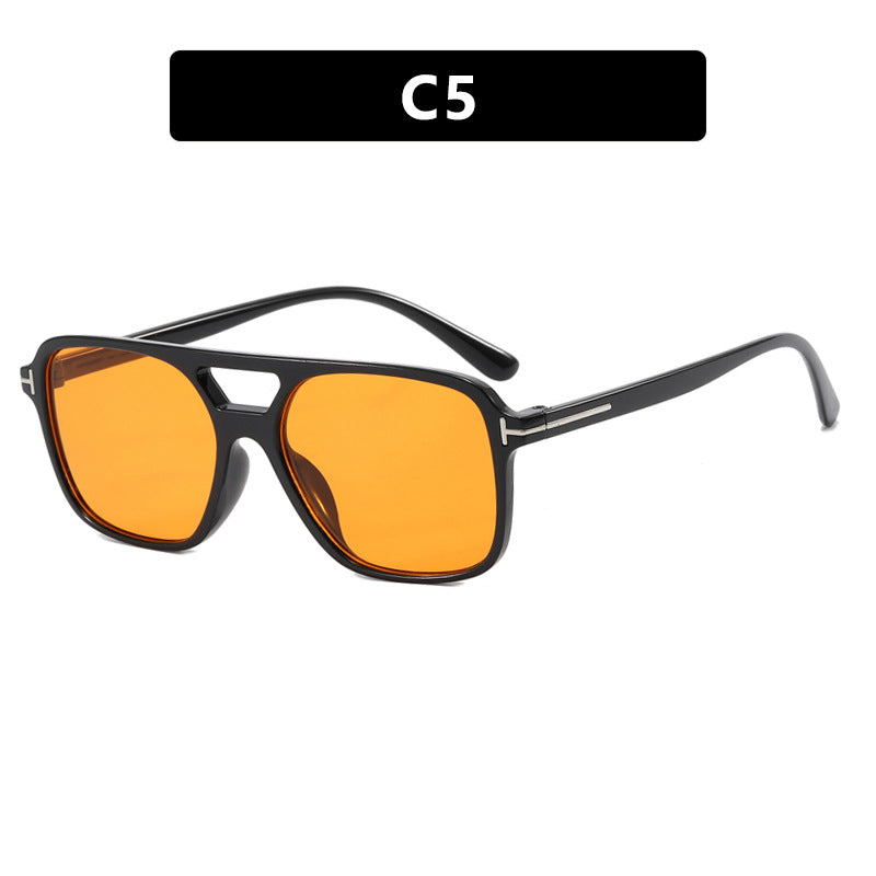 Damen elegante geometrische Sonnenbrille mit stilvollem Rahmen Brehn