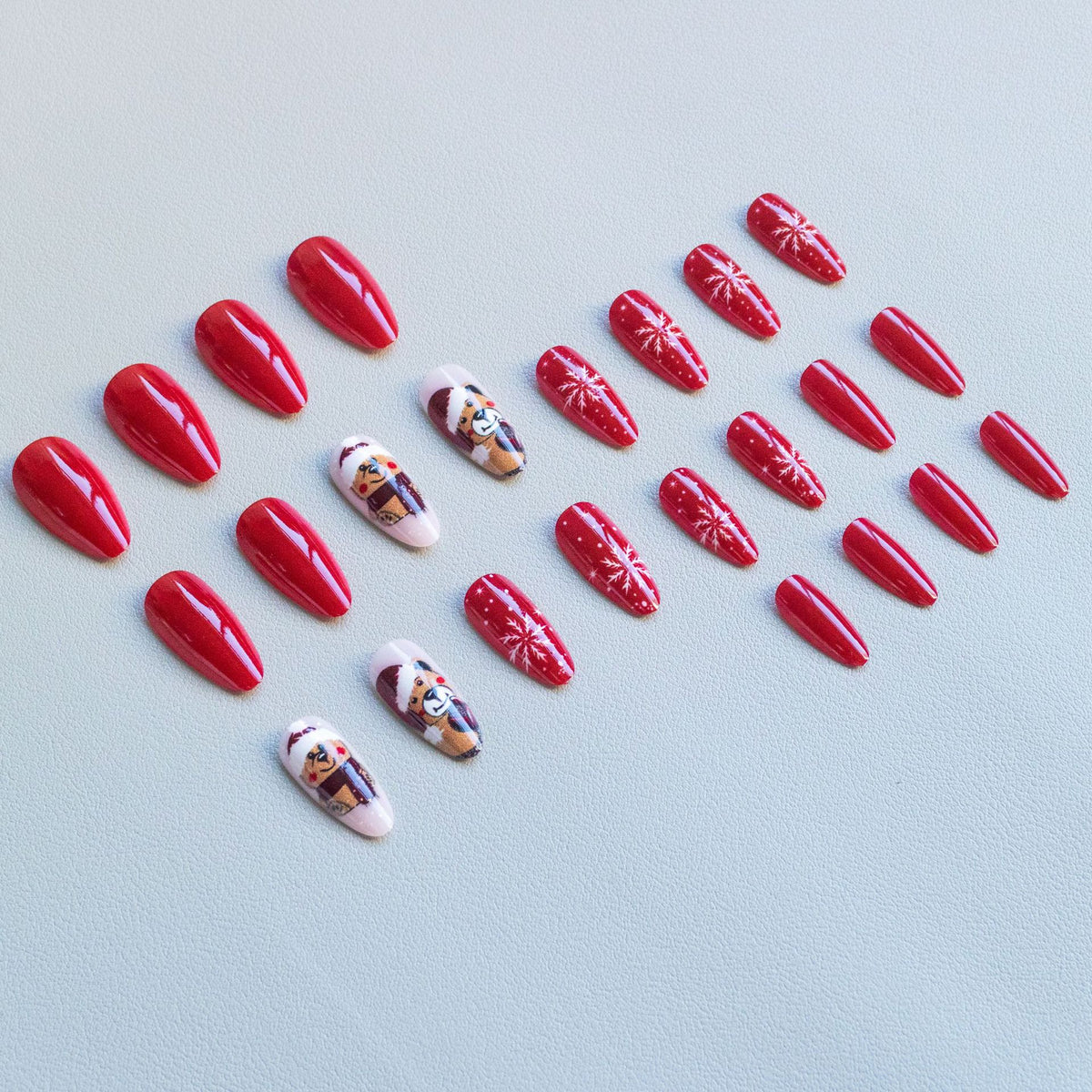 Festliches Weihnachts-Motiv-Nagelkunst-Set