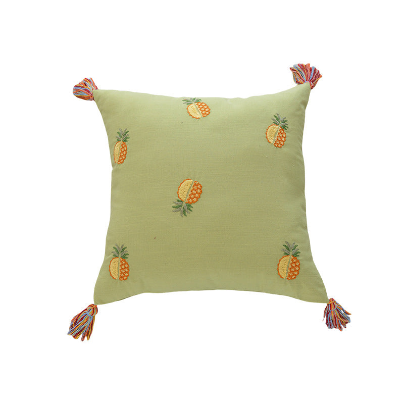 Besticktes Ananas Akzentkissen